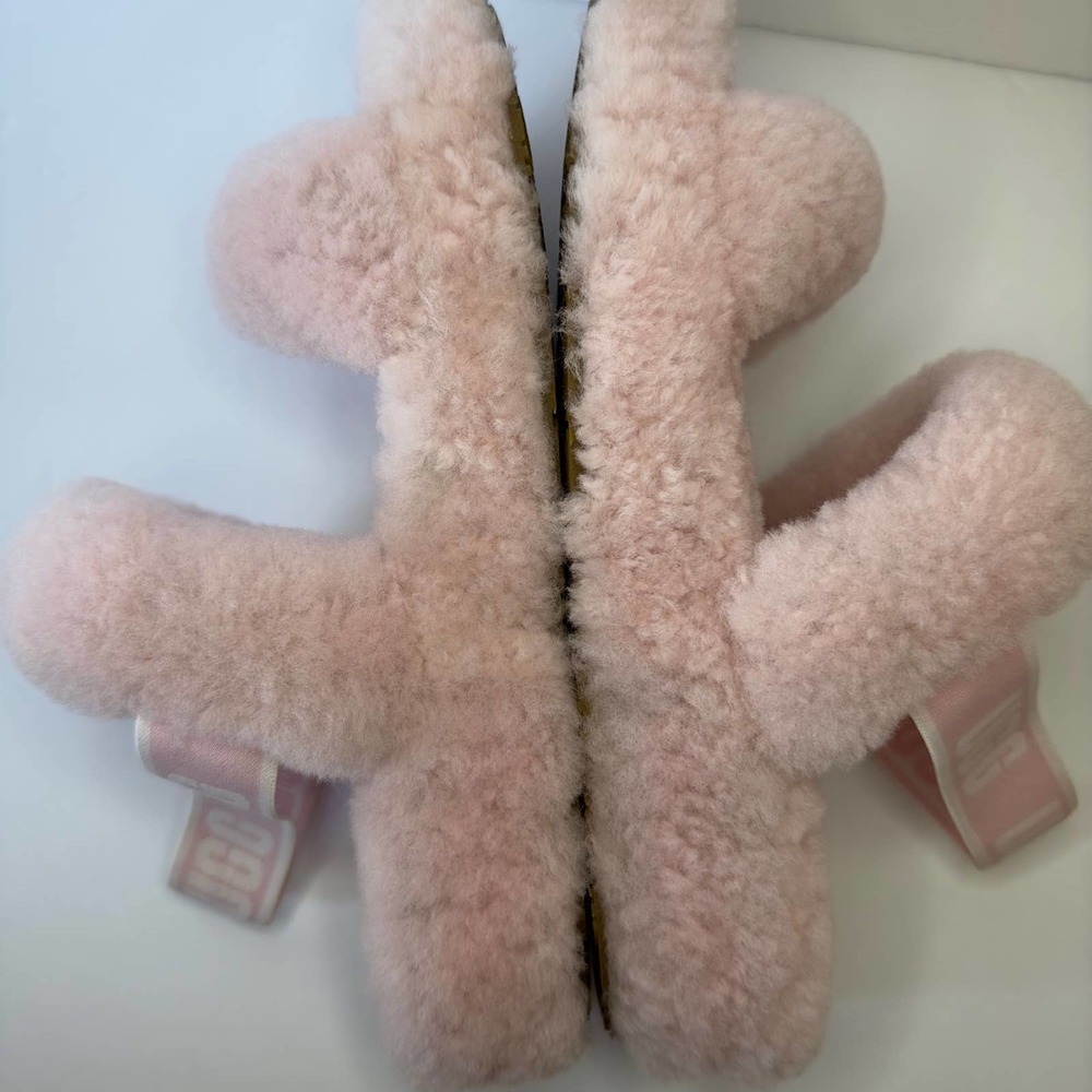 UGG Oh Yeah logo double strap Sandals -Light Pink Cloud - Women's size 9 - Picture 8 of 8